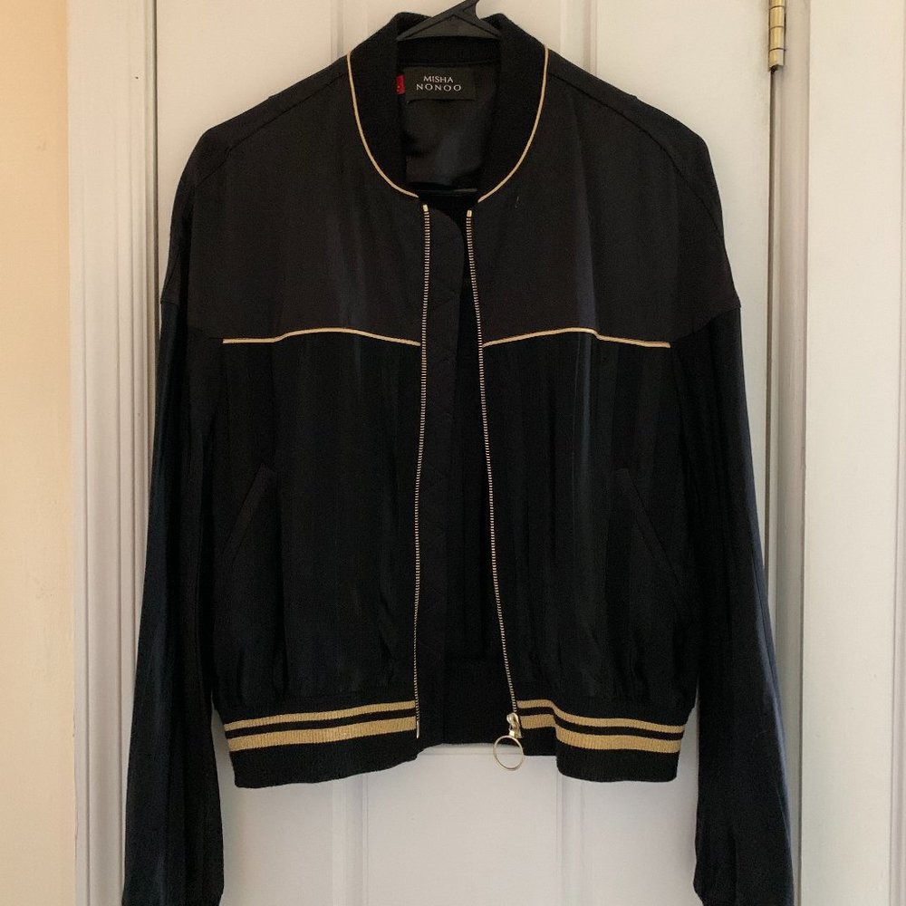 Misha Nonoo Black and Gold Jacket Womens Size XS